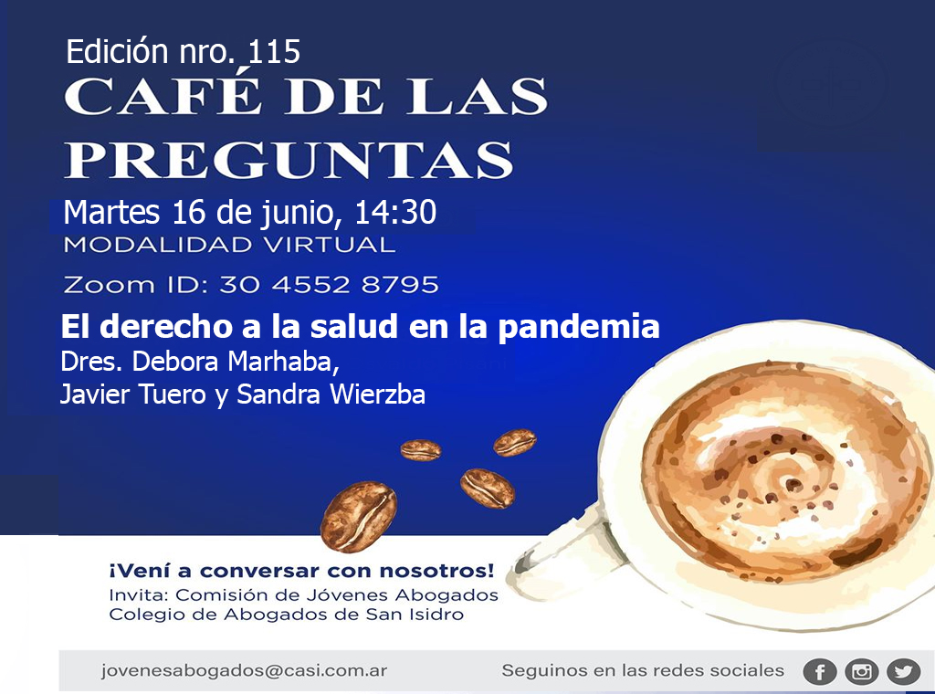 Café de las Preguntas -Virtual- CXV; Martes 16 de junio