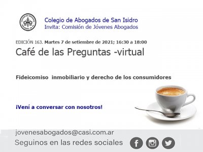 Café de las Preguntas -virtual- CLXIII: 7 de septiembre de 2021, 16:30
