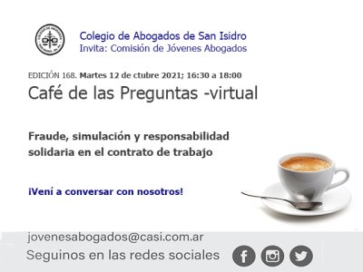 Café de las Preguntas -virtual- CLXVIII: 12 de octubre de 2021, 16:30