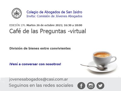 Café de las Preguntas -virtual- CLXX: 19 de octubre de 2021, 16:30