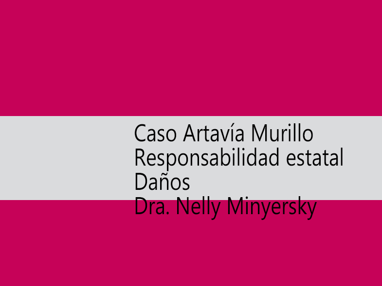 -Caso Artavía Murillo. Responsabilidad estatal. Daños. Expositora: Dra. Nelly Minyersky