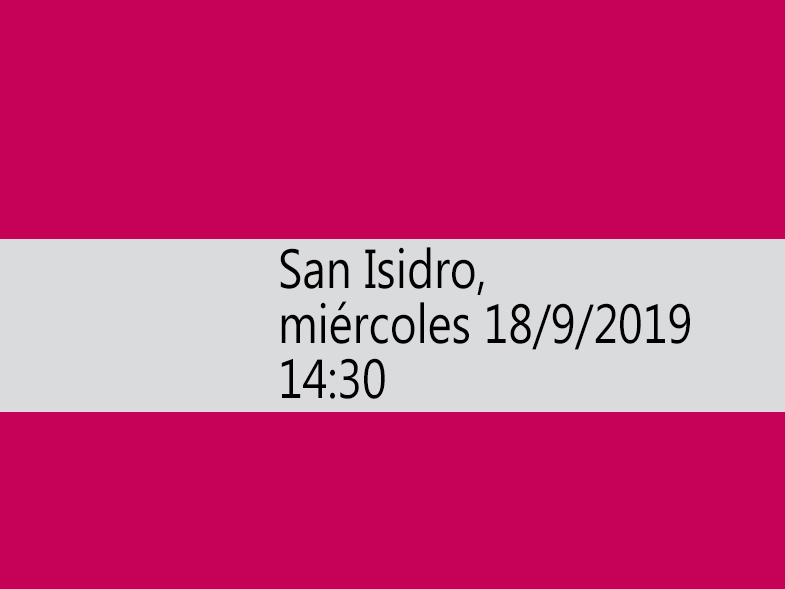 San Isidro, 18/9/2019, 14:30