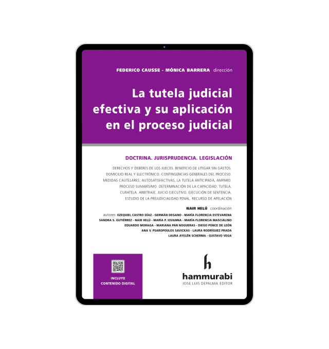 La tutela judicial efectiva/ Barreda, Mónica; Causse, Federico.-- Buenos Aires: Hammurabi, 2023.-- 404 p.-- ISBN: 978-987-805-450-6