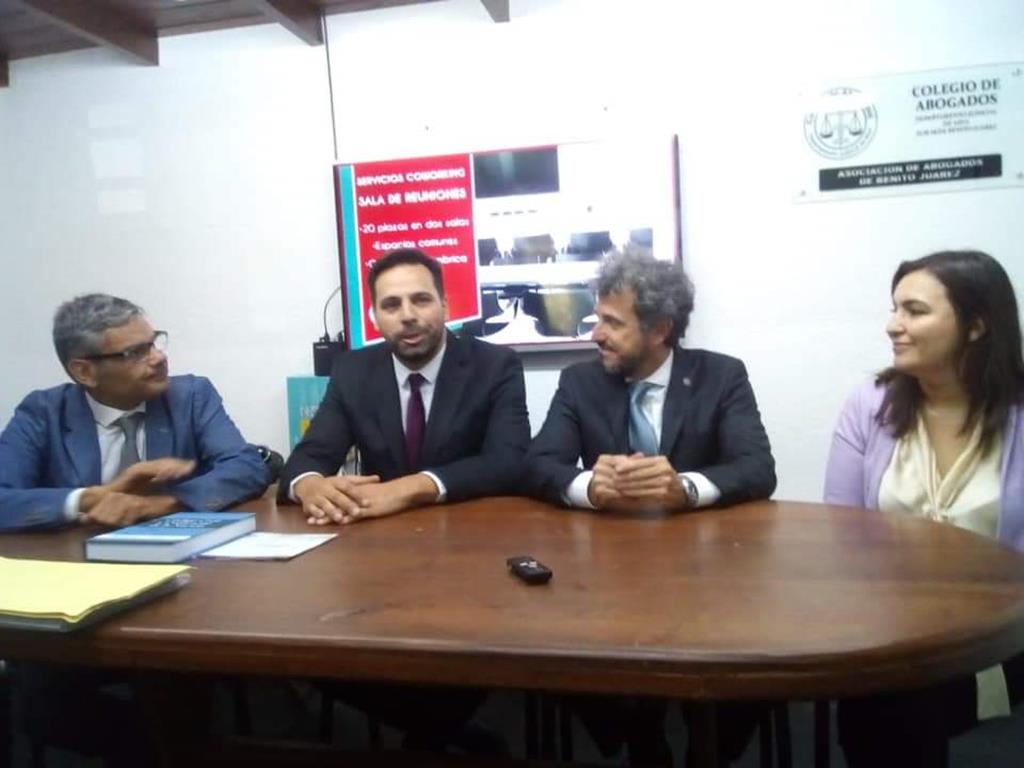 Conferencia de prensa colegial. Primera sesión del año de la Comisión de Administración de Justicia de COLPROBA. B. Juárez (Azul) 27 y 28/2/20 