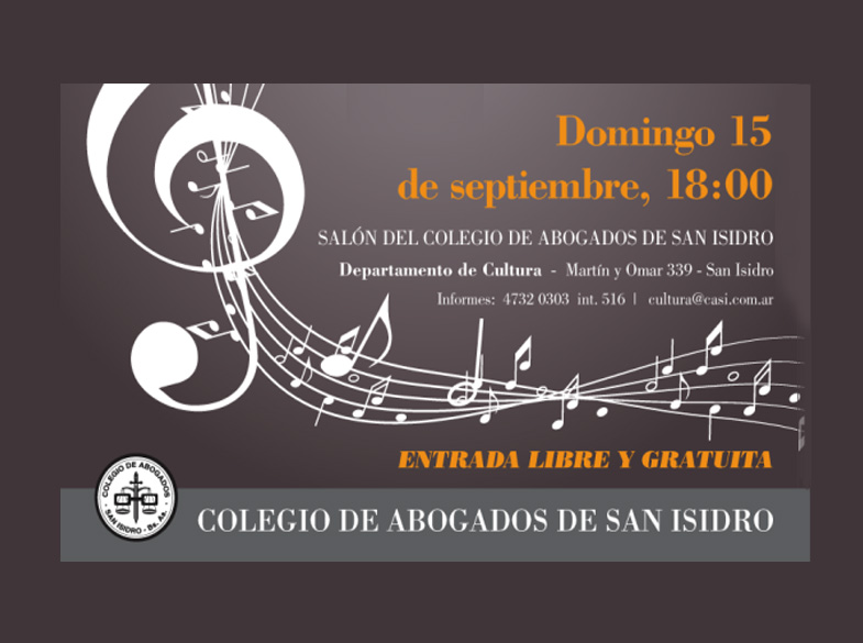 Concierto de la Camerata de Vicente López, domingo 15/9