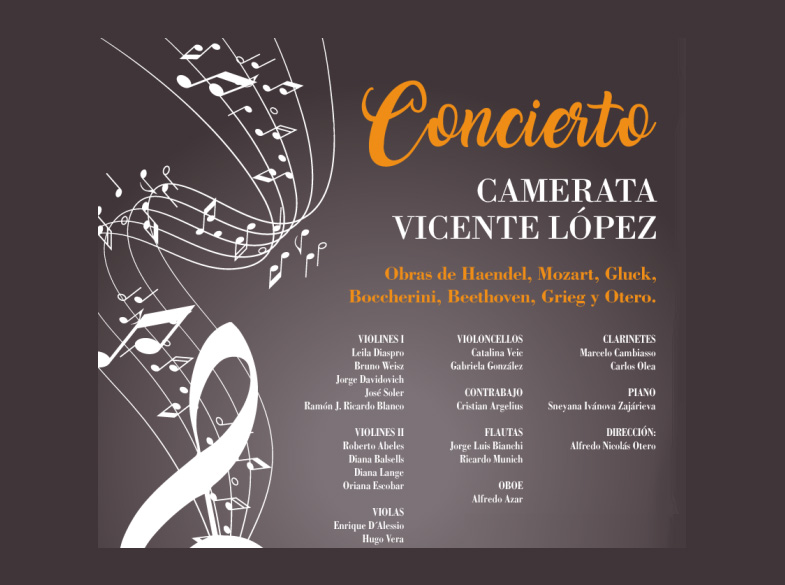 Concierto de la Camerata de Vicente López, domingo 15/9