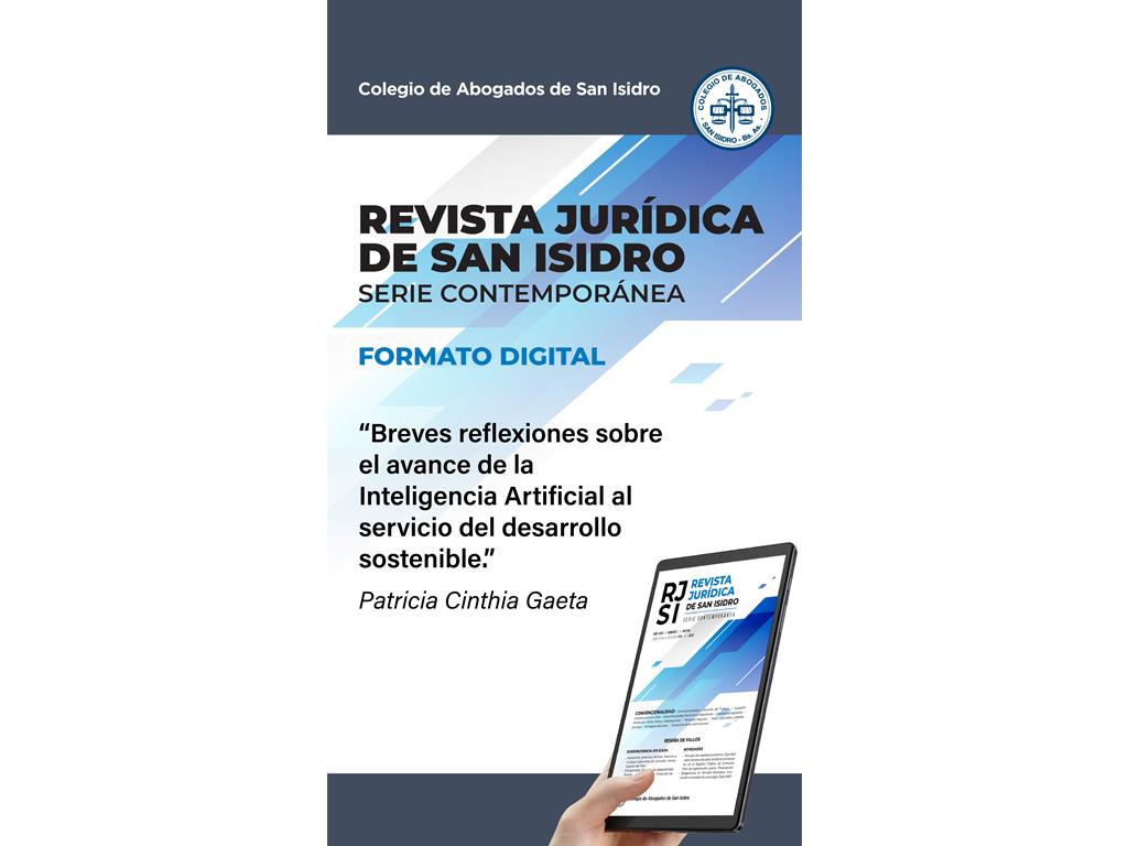 Gaeta, Patricia Cinthia (2023).Breves reflexiones sobre el avance de la Inteligencia artificial al servicio del desarrollo sostenible