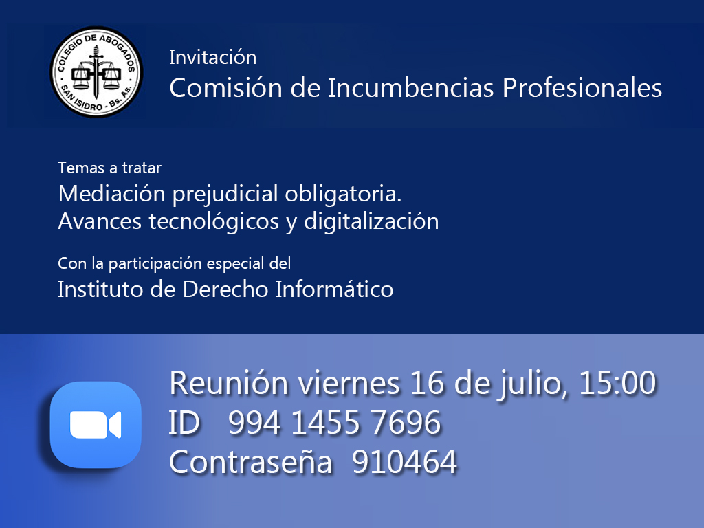 Reunión: viernes 16 de julio de 2021, 15:00