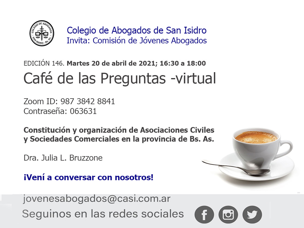 Café de las Preguntas -virtual- CXLVI