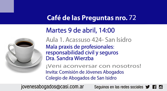 Café de las Preguntas LXXII, 9 de abril