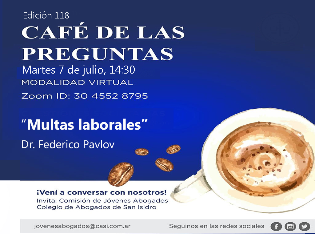 Café de las Preguntas -Virtual- CXVIII; Martes 7 de julio