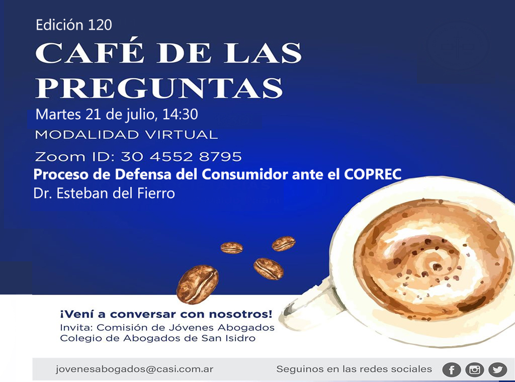 Café de las Preguntas -Virtual- CXX; martes 21 de julio