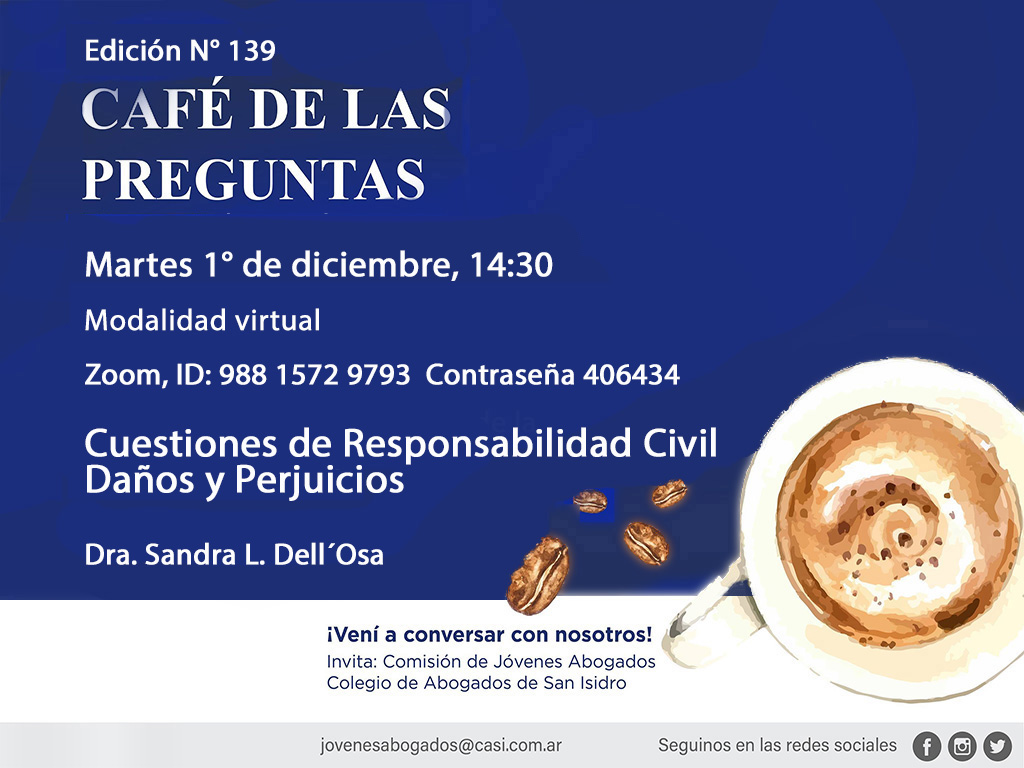 Café de las Preguntas -virtual- CXXXIX, 1° de diciembre, 14:30