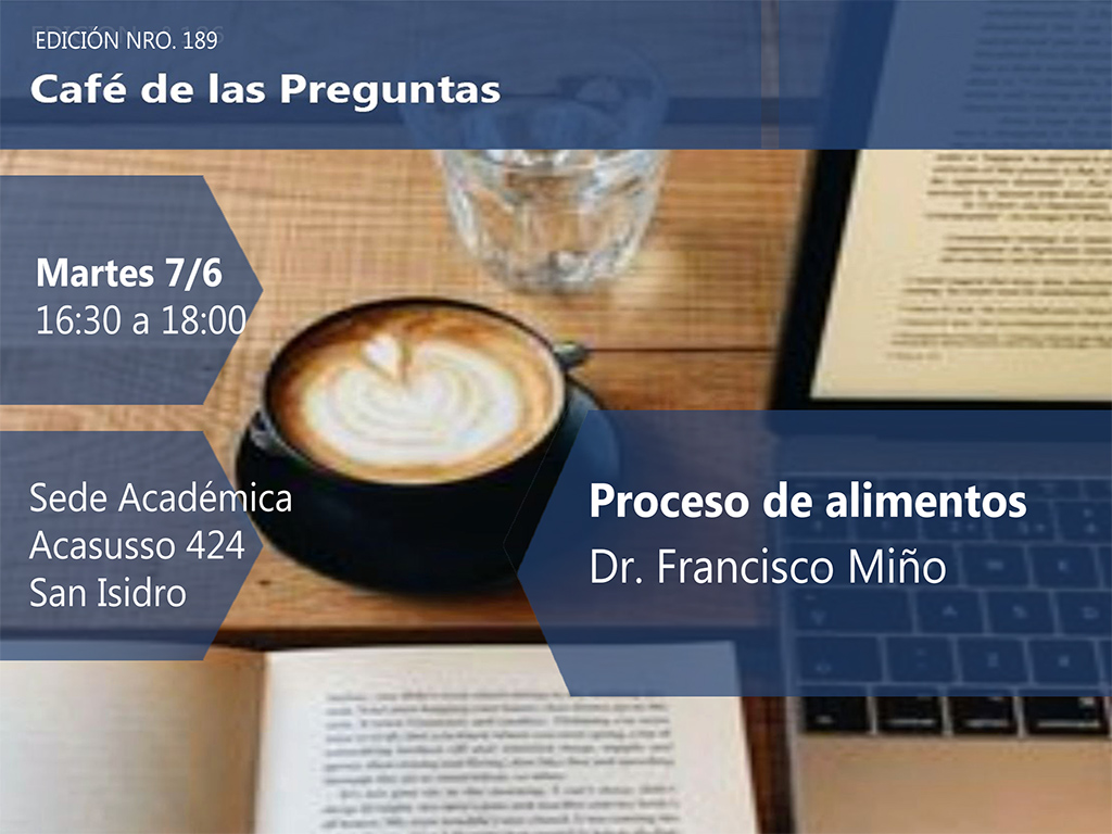 Café de las Preguntas CLXXXIX: martes 7/6/22, 16:30 -presencial-