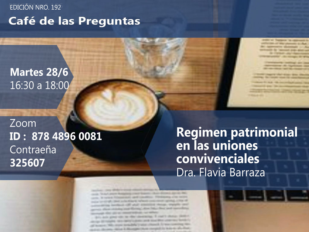 Café de las Preguntas CXCII: martes 28/6/22, 16:30 -virtual-