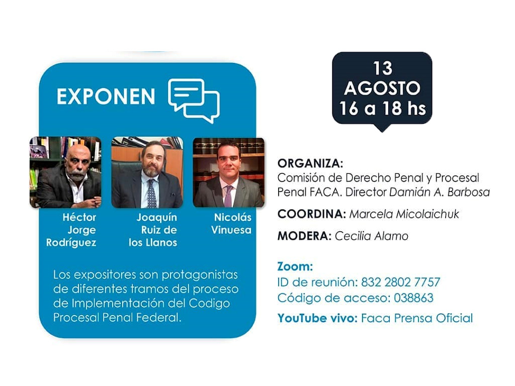 Implementación del Código Procesal Penal Federal- 13/8/21, 16:00