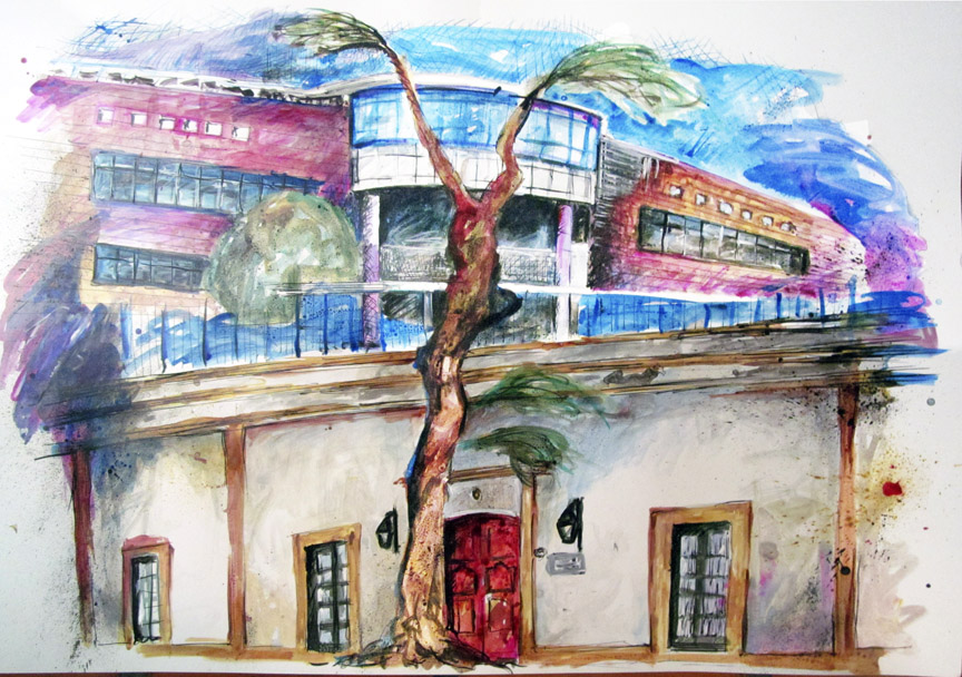 Ambas fachadas ilustradas por el Dr. Anibal R. Tuso