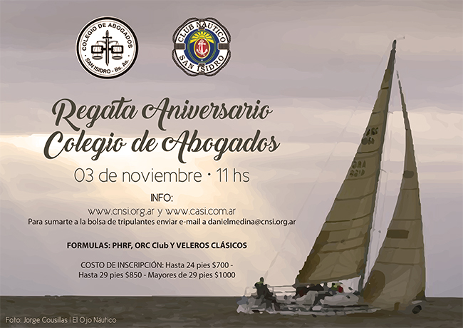 Regata LIII Aniversario del Colegio, 3 de noviembre de 2018