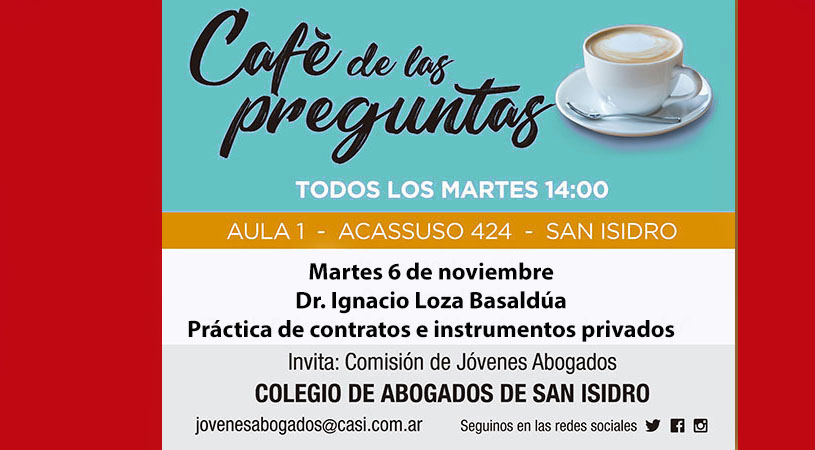 Café de las Preguntas n°66. 6/11.Práctica de contratos e instrumentos privados