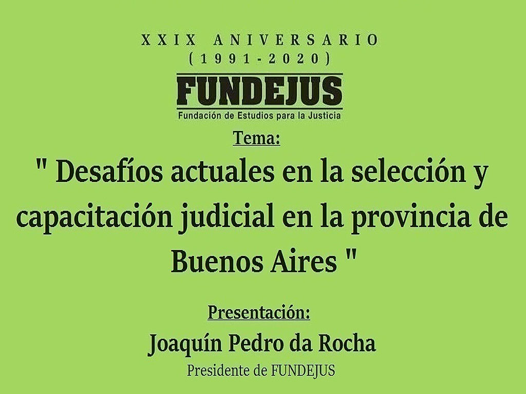 Desafíos actuales en la selección y capacitación judicial en la provincia de Buenos Aires