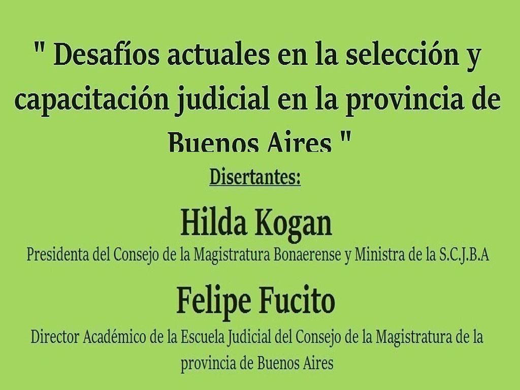 Desafíos actuales en la selección y capacitación judicial en la provincia de Buenos Aires