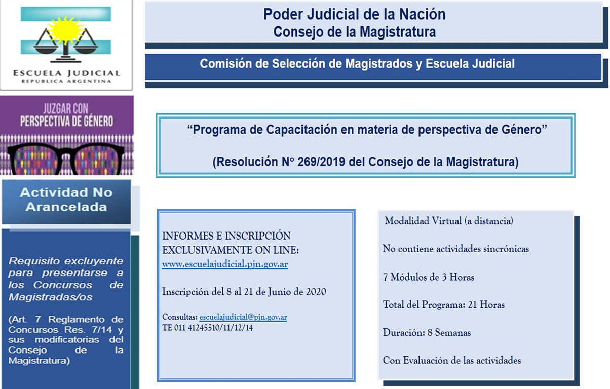 Curso "Programa de Capacitación en materia de Perspectiva de Género"