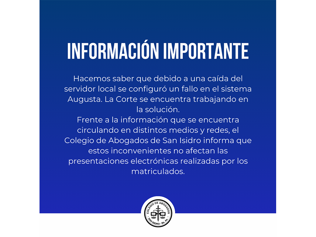 AVISO IMPORTANTE