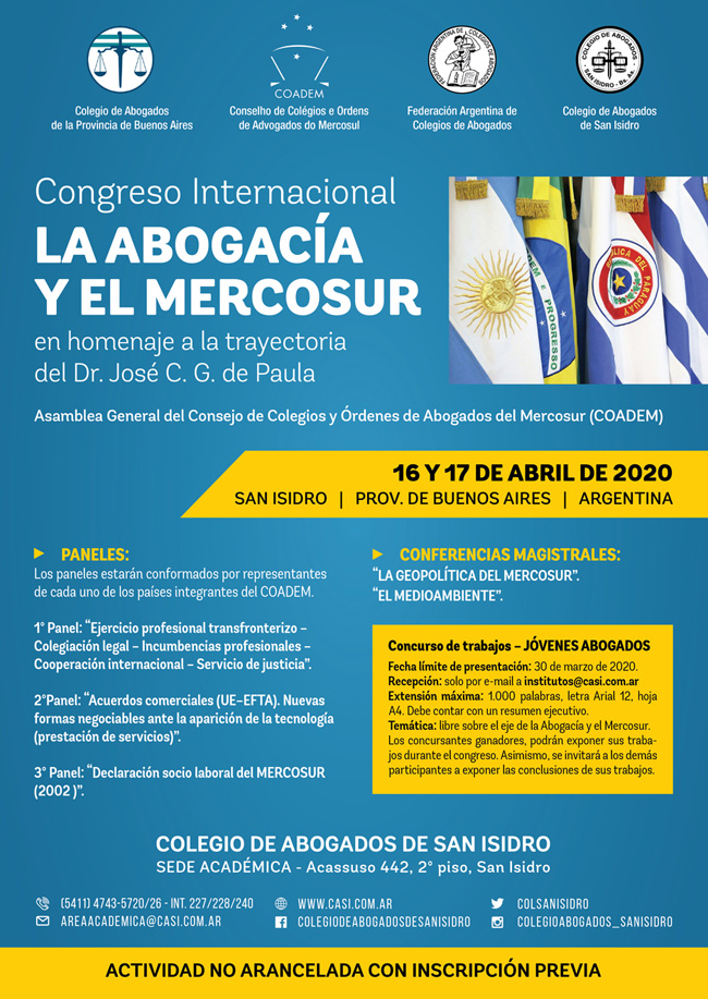 Congreso Internacional: La abogacía y el Mercosur