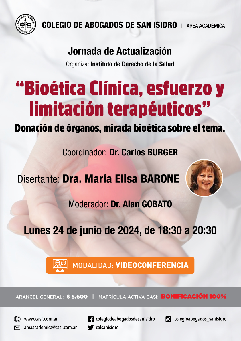 Bioética clínica, esfuerzo y limitación terapéuticos