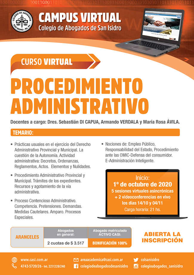 Procedimiento administrativo. Curso virtual