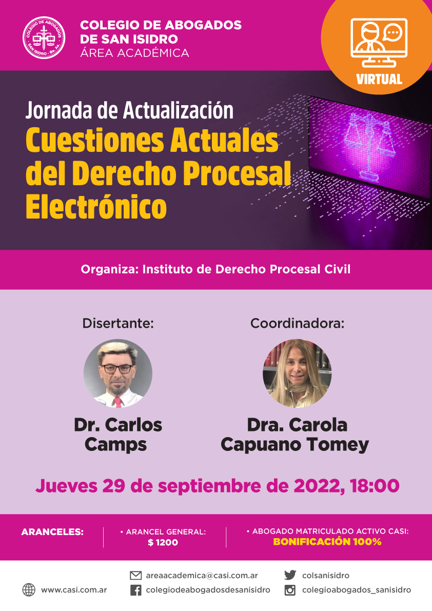 Cuestiones actuales del derecho procesal electronico