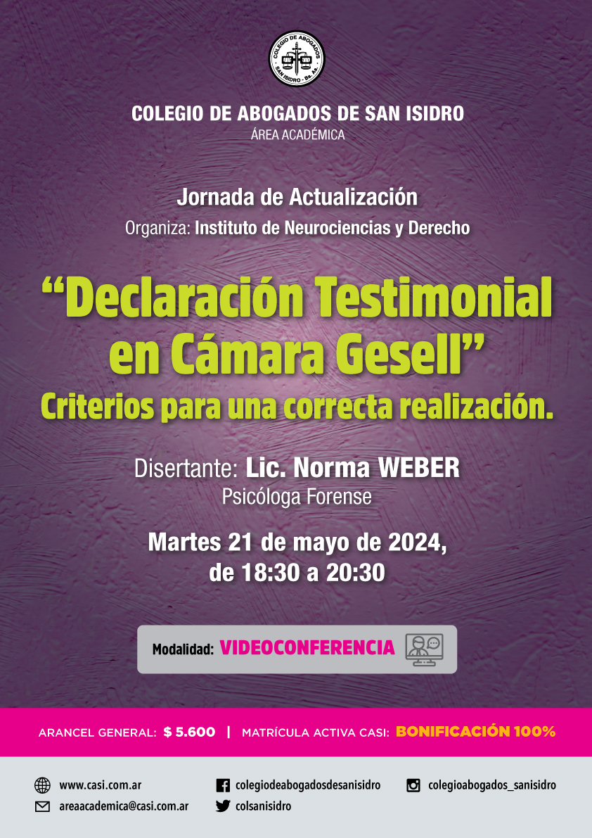 Declaración testimonial en cámara gesell