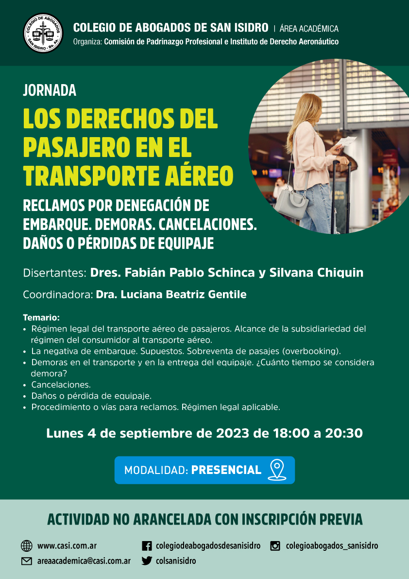 Los derechos del pasajero en el transporte aéreo