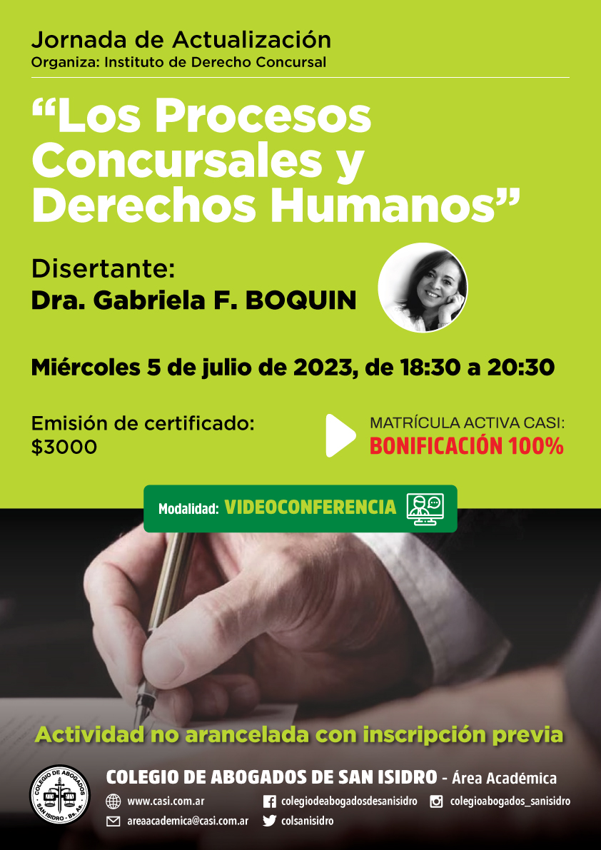 Los procesos concursales y derechos humanos