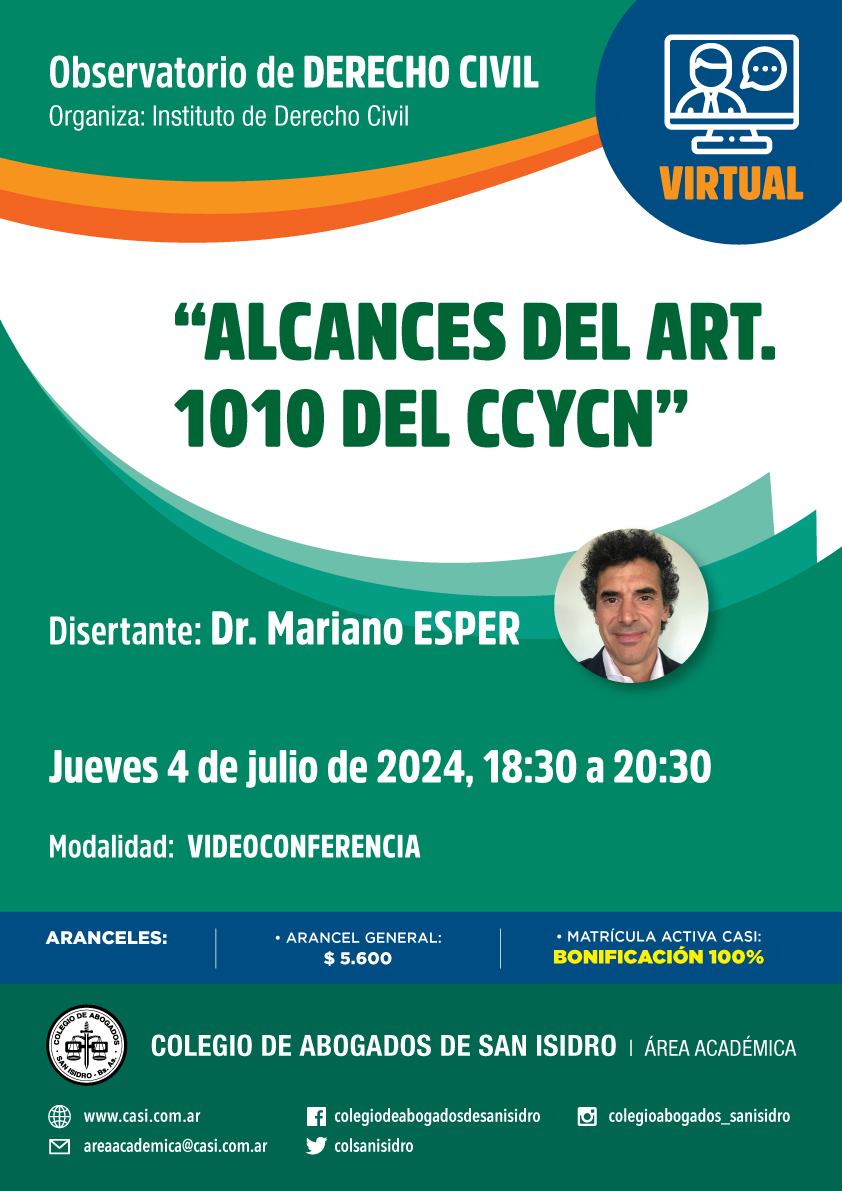 alcances del art. 1010 del CCYCN