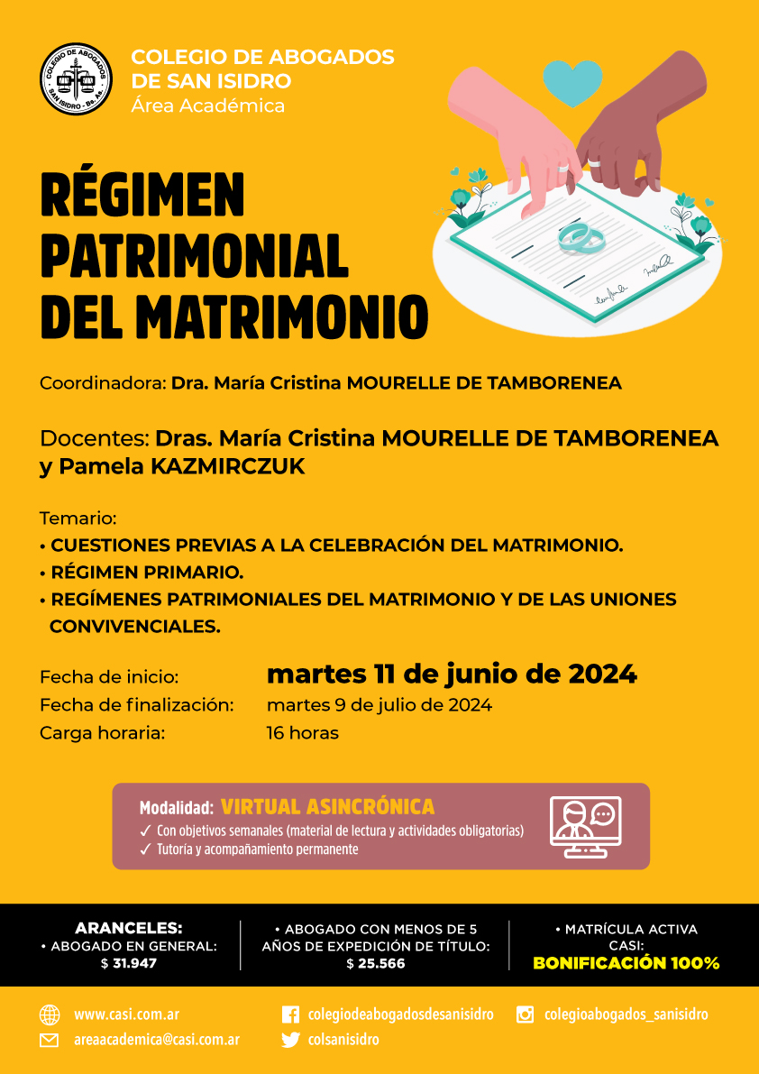 régimen patrimonial del matrimonio