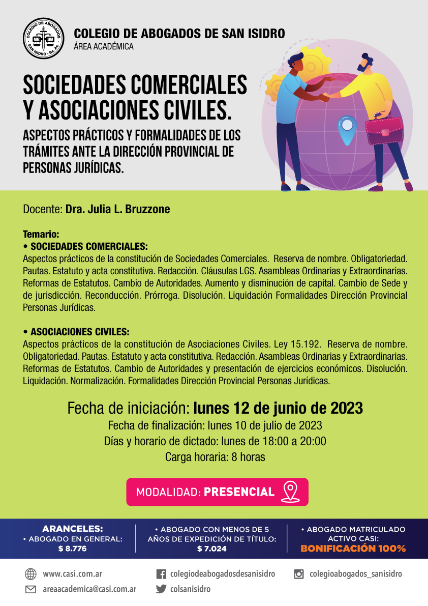 sociedades comerciales y asociaciones civiles