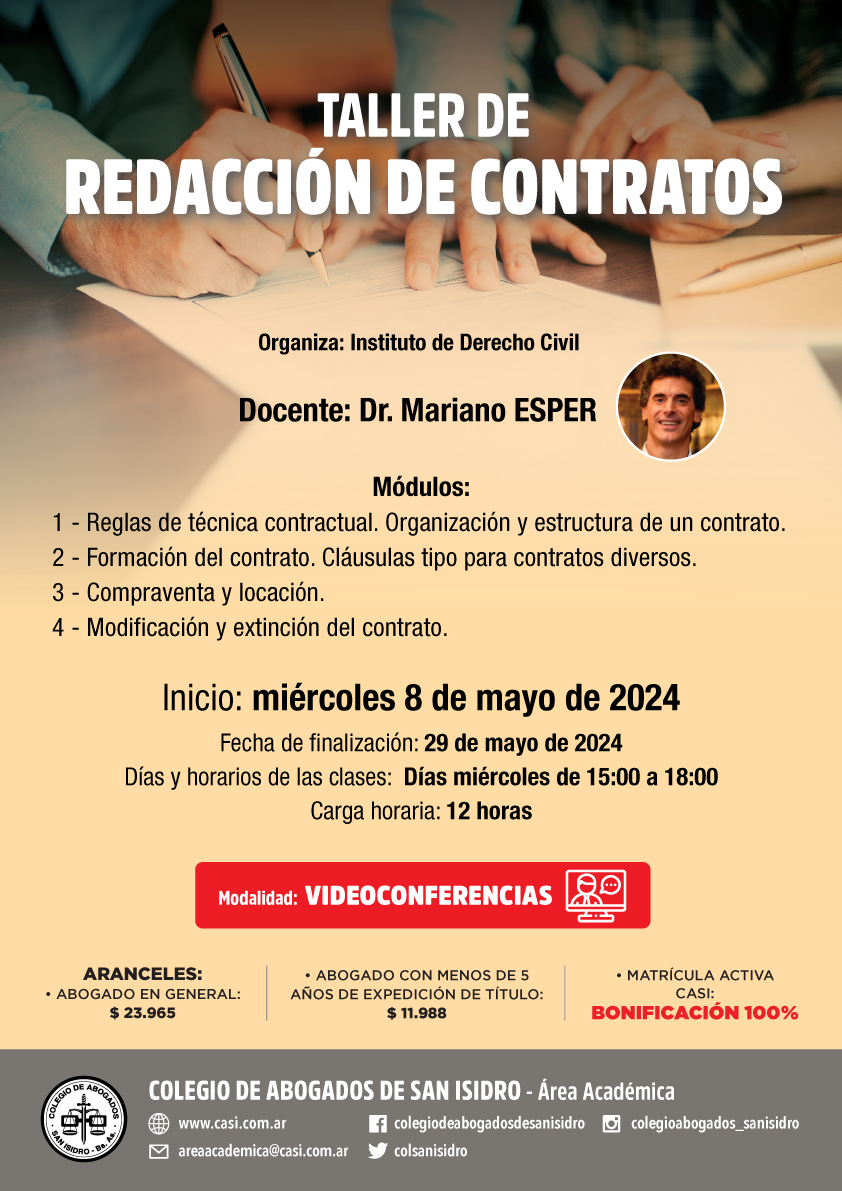 taller de redacción de contratos