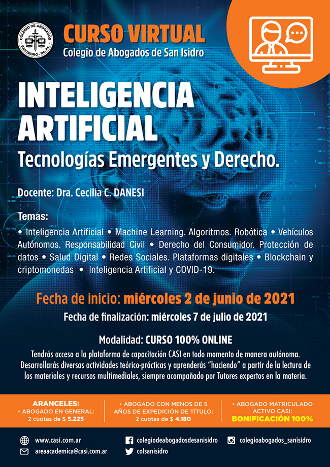 Inteligencia Artificial. Curso Virtual 2021