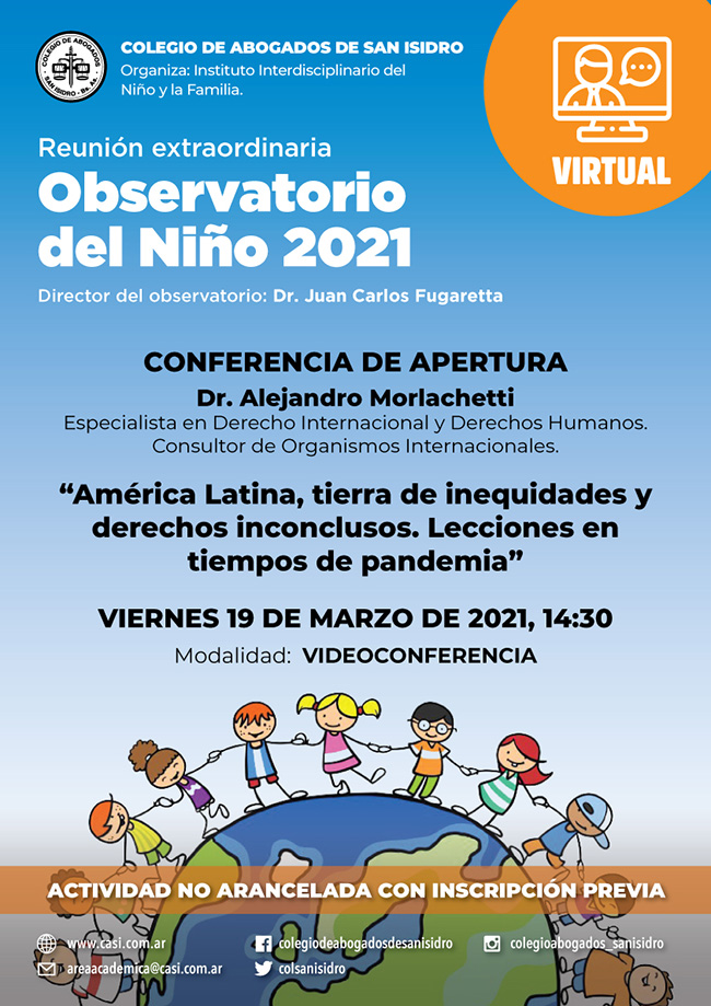 Observatorio del niño 2021. Reunión extraordinaria 19/03/21