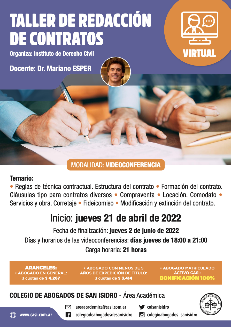 Taller de redacción de contratos