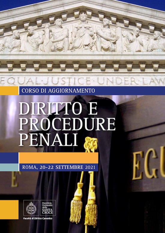 Universidad de la Santa Cruz (Roma): Curso de actualización en Derecho y procedimiento penales