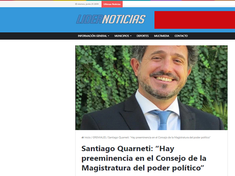 Entrevista radial al Dr. Santiago Quarneti- LIDERNOTICIAS