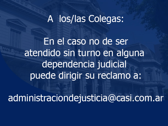 Presencialidad y atención espontánea en Tribunales