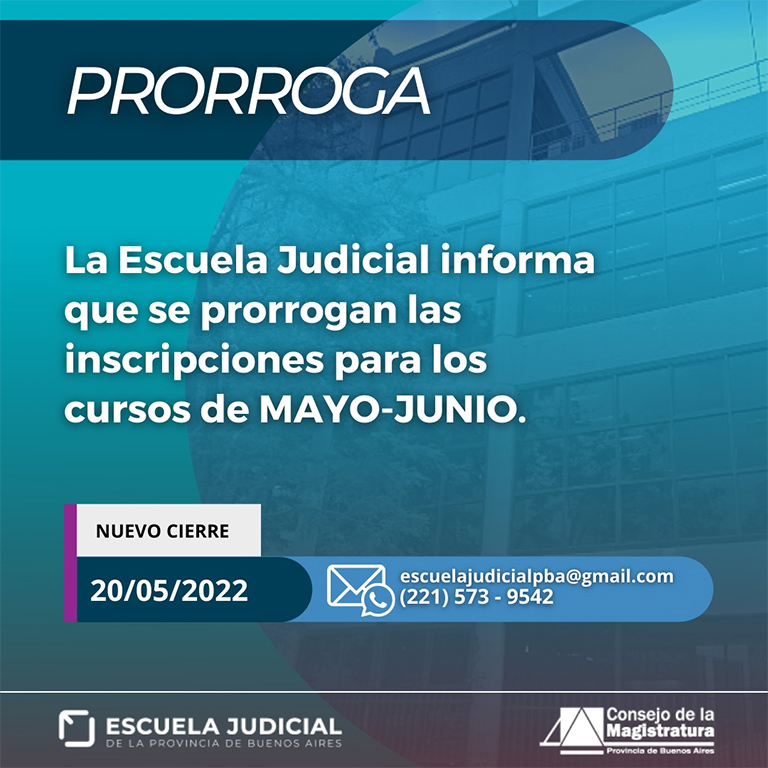 Prórroga de inscripciones
