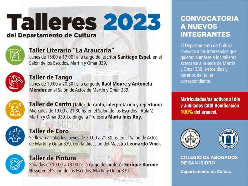 Nueva temporada, talleres 2023