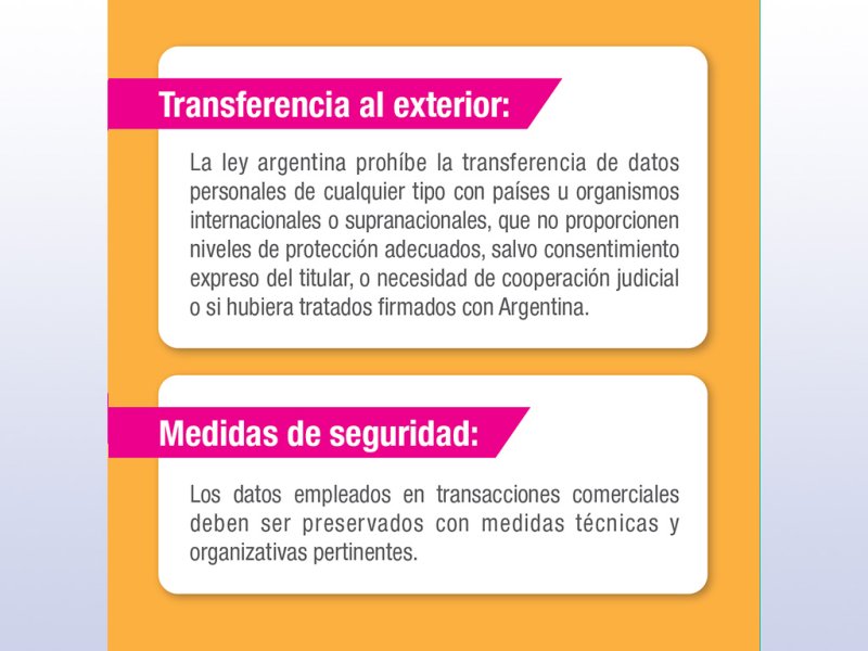 Reglas de protección: transacciones electrónicas internacionales