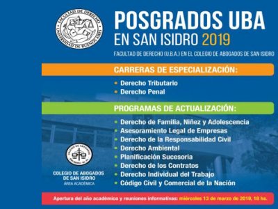 Posgrados UBA en San Isidro 2019