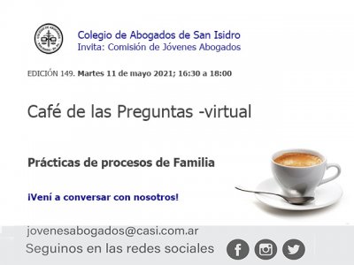 Café de las Preguntas -virtual- CXLIX: 11 de mayo de 2021, 16:30