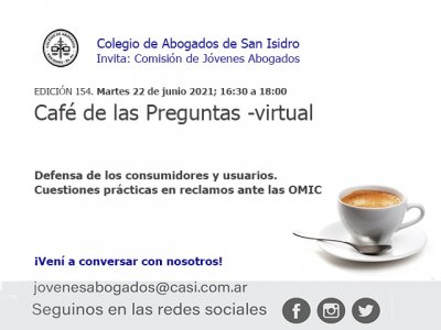 Café de las Preguntas -virtual- CLIV: 22 de junio de 2021, 16:30